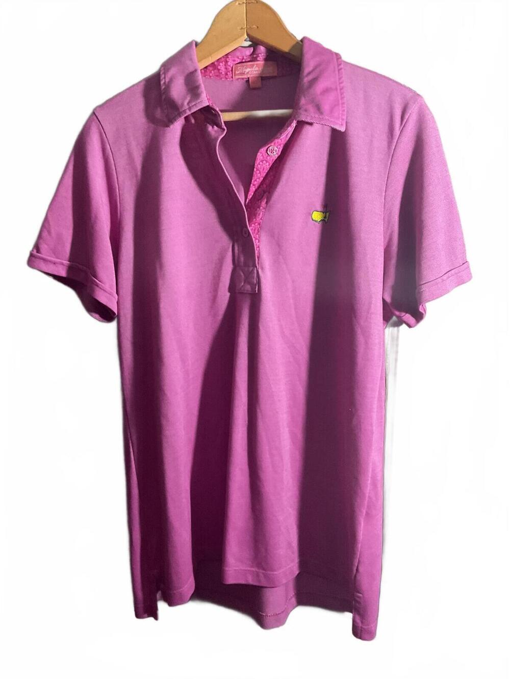 Magnolia Lane Orchid Masters  Golf Short Sleeve Polo Shirt/ Large